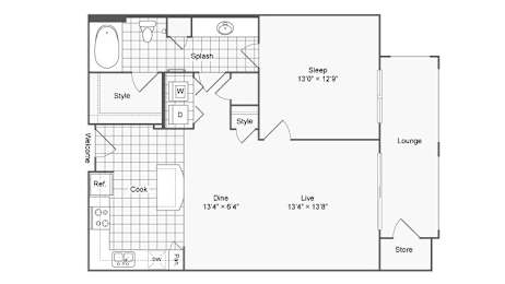 Studio, 1, 2 & 3-Bedroom Apartments in Brookhaven | The Hendrix